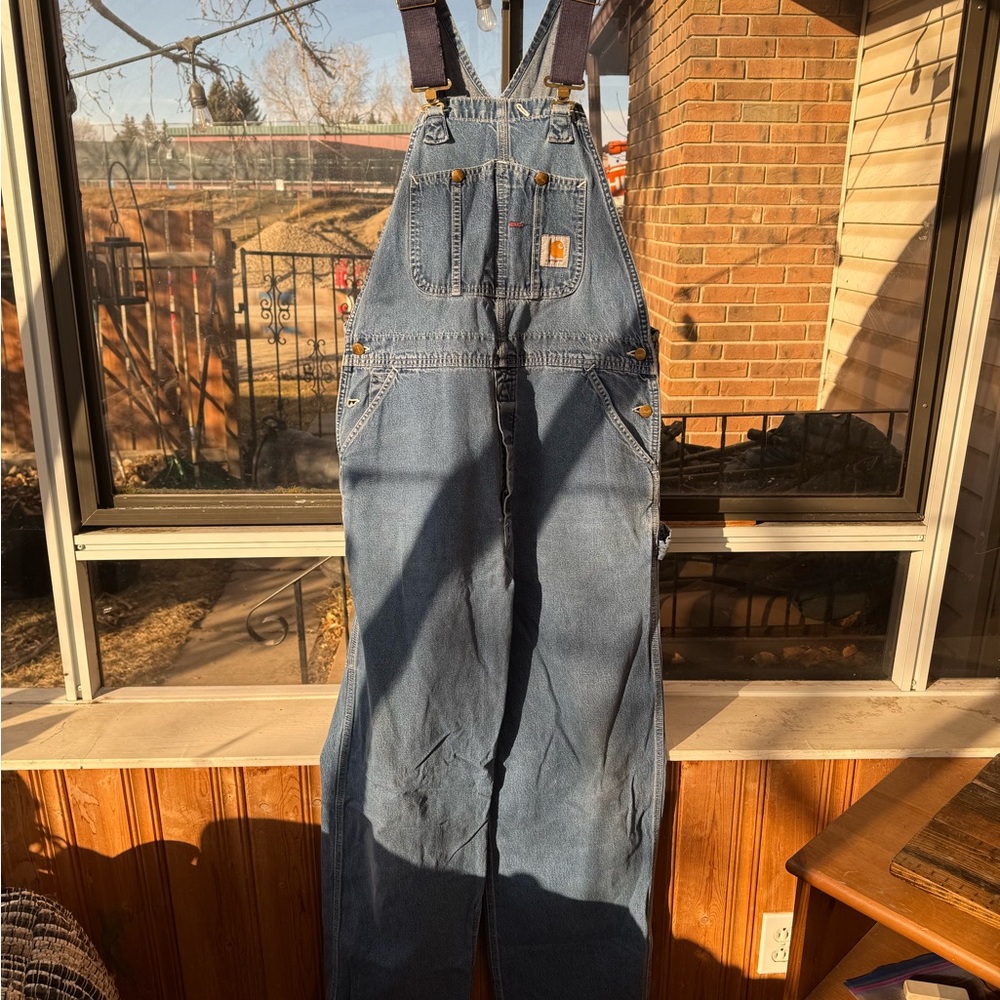Carhartt Light Blue Denim Overalls